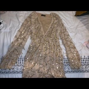 Pretty Little Thing Gold Sequin Dress